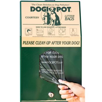 Green Aluminum Header Pak Junior Bag Dispenser