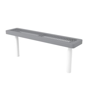 Regal Style Park Bench Without Back - 6 feet - In-ground Mount