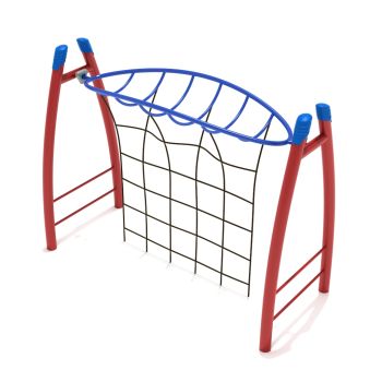 Freestanding Curved Post Overhead Inverted Horizon Rope Climber