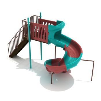 6-feet Spiral Sectional Free Standing Slide Side View