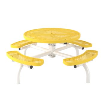Regal Round WEB Table - 4 Seat - In-Ground Mount