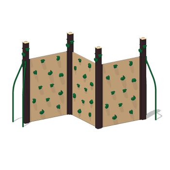Triple Rock Wall Playground Climber 