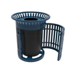 32 Gallon Funnel-Top Trash Receptacle with Door