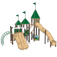 Alpine Peaks Recycled Plastic Play System - Front View