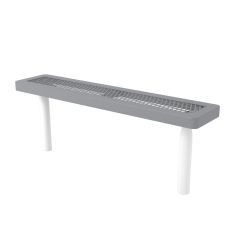 Regal Style Park Bench Without Back - 6 feet - In-ground Mount