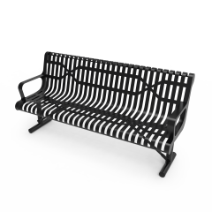 Ribbed Steel Sloped Bench - Portable Mount