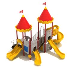 Court of Kids Play Structure Front View