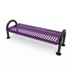 Ribbed Steel Pipe Frame Bench without Back - Surface