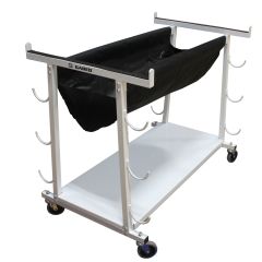 Volleyball Equipment Storage Cart with Basket