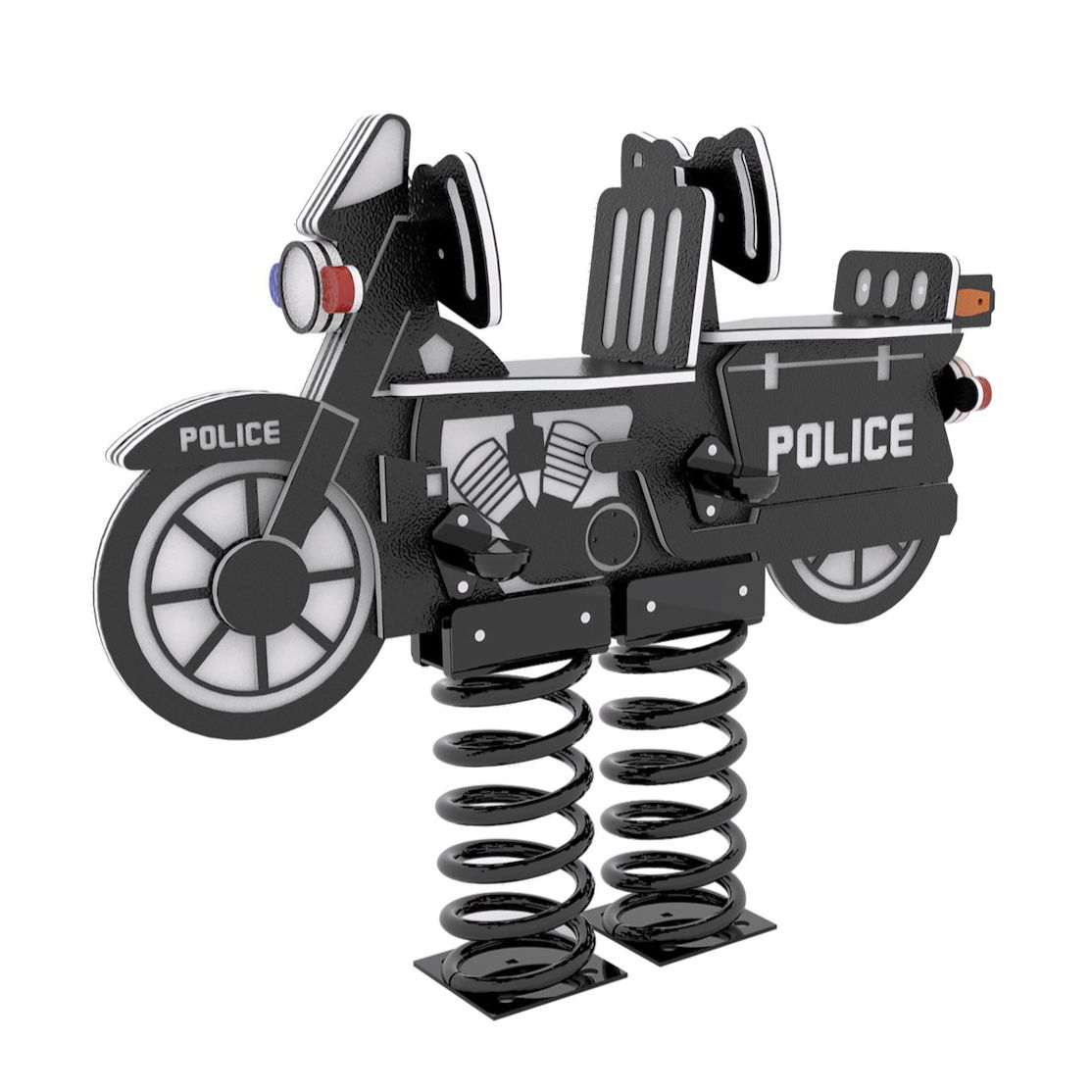  2 Seat Police Motorcycle Spring Bouncer