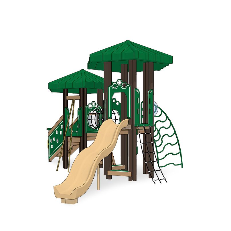 Bobcat Recycled Plastic Playsystem - Front View