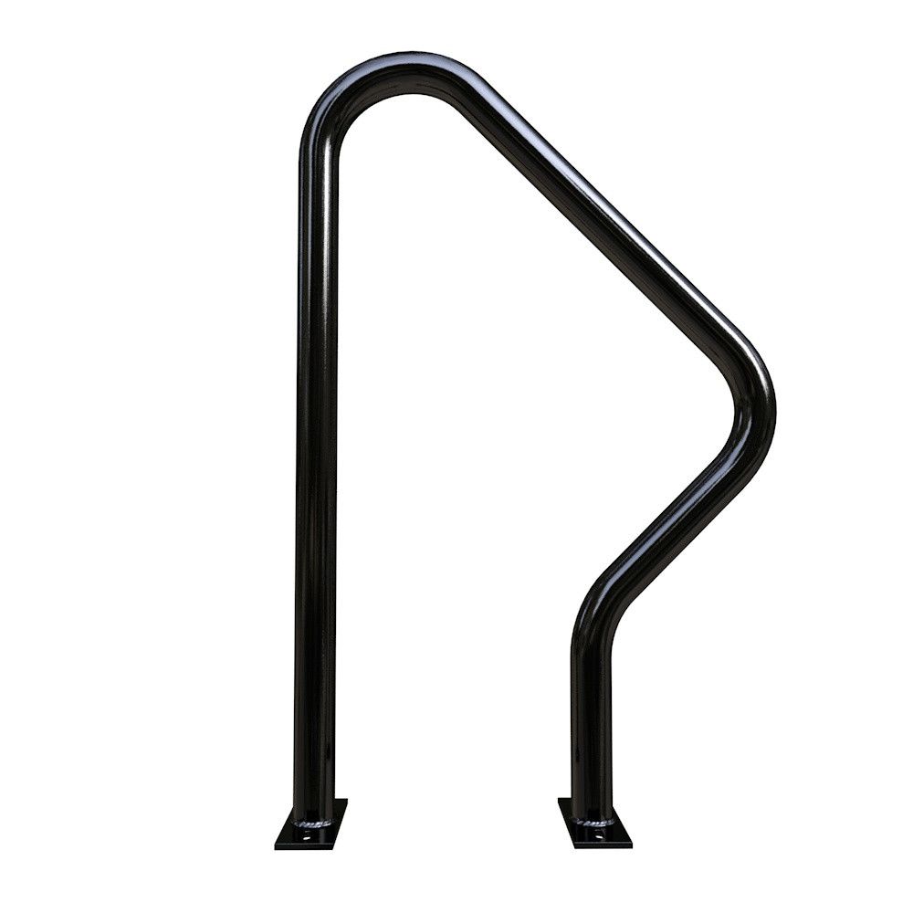 R Swerve Bike Rack - 2 Bike Capacity - Black Powder Dip