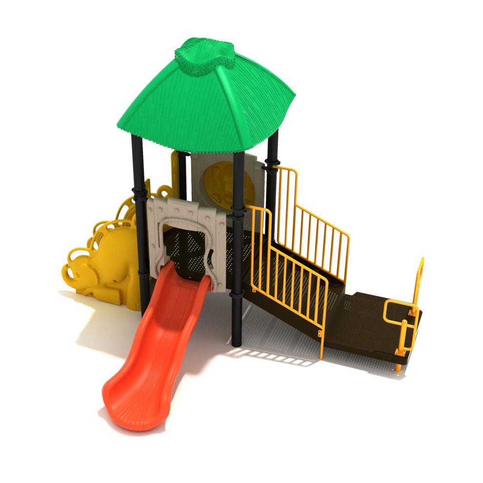 Small Tree House with Slide Front View